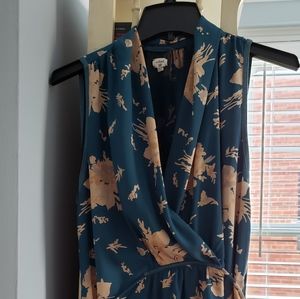 Halter faux wrap dress